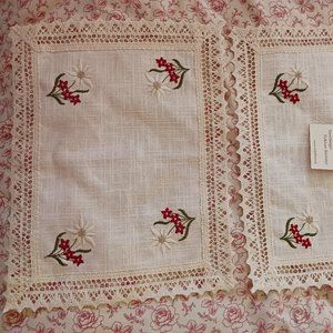 Two 50% wool and 50% linen placemats from Austria